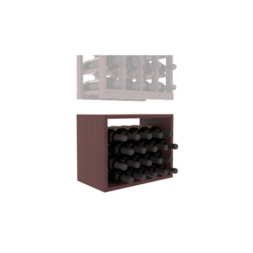 InstaCellar - 4 Column Bin Extender in Grand Mahogany Walnut stained with WineSafe™ Satin Sealant
