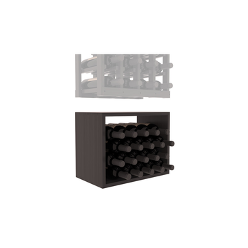 InstaCellar - 4 Column Bin Extender in Grand Mahogany Black stained with WineSafe™ Satin Sealant