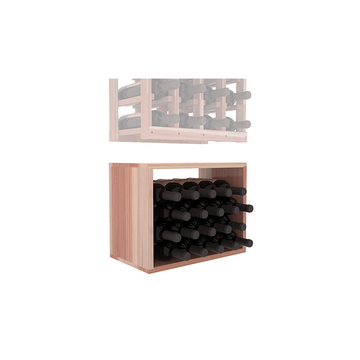InstaCellar - 4 Column Bin Extender in Premium Redwood Unstained with WineSafe™ Satin Sealant