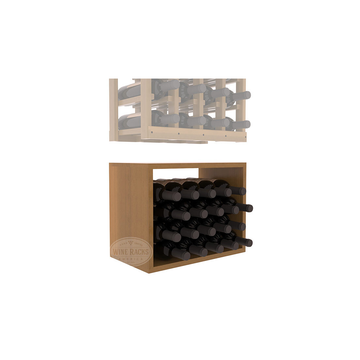 InstaCellar - 4 Column Bin Extender in Premium Redwood Oak stained with WineSafe™ Satin Sealant