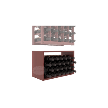 InstaCellar - 5 Column Bin Extender in Premium Redwood Cherry stained with WineSafe™ Satin Sealant