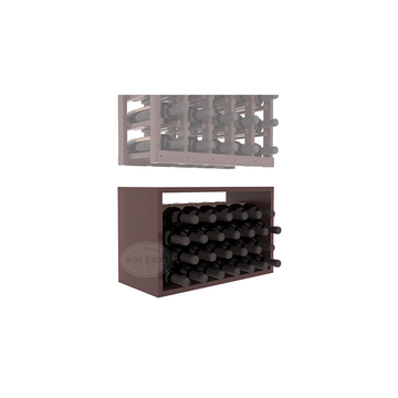 InstaCellar - 5 Column Bin Extender in Premium Redwood Walnut stained with WineSafe™ Satin Sealant