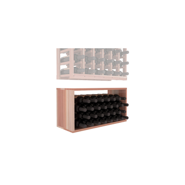 InstaCellar - 6 Column Bin Extender in Premium Redwood Unstained with WineSafe™ Satin Sealant