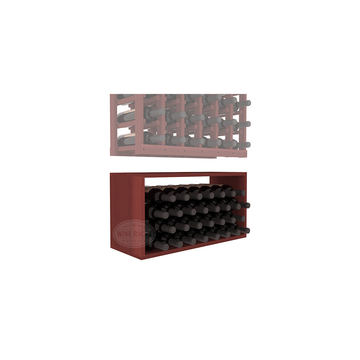 InstaCellar - 6 Column Bin Extender in Premium Redwood Cherry stained without WineSafe™ Satin Sealant
