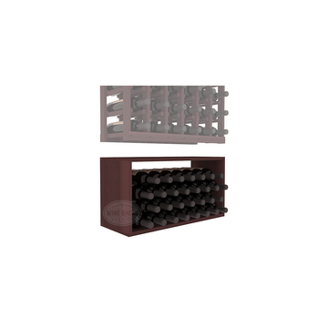 InstaCellar - 6 Column Bin Extender in Premium Redwood Walnut stained without WineSafe™ Satin Sealant