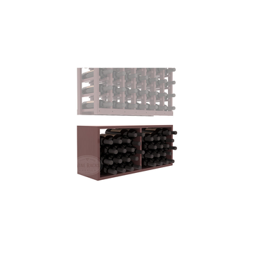 InstaCellar - 7 Column Bin Extender in Ponderosa Pine Walnut stained with WineSafe™ Satin Sealant