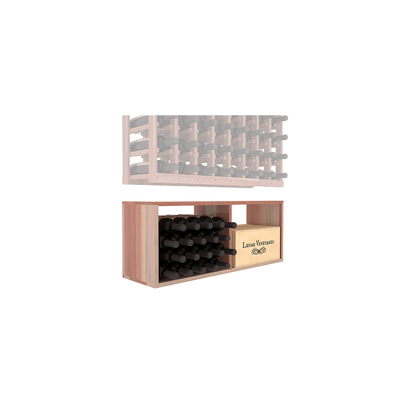 InstaCellar - 8 Column Bin Extender in Premium Redwood Unstained with WineSafe™ Satin Sealant
