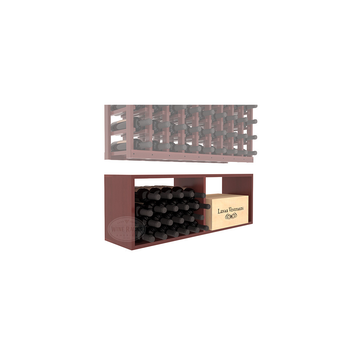 InstaCellar - 9 Column Bin Extender in Premium Redwood Cherry stained with WineSafe™ Satin Sealant