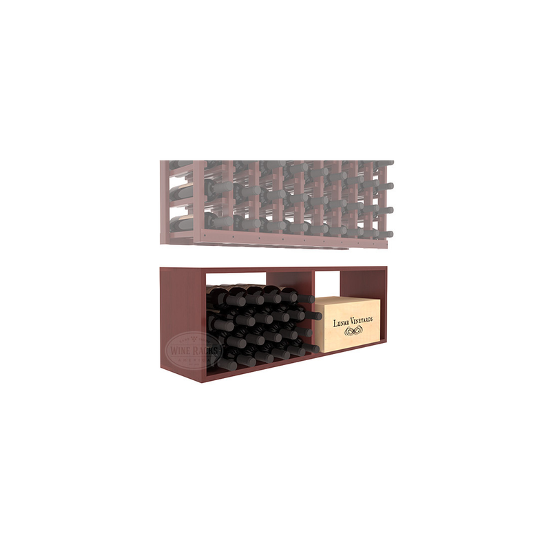 InstaCellar - 9 Column Bin Extender in Premium Redwood Cherry stained with WineSafe™ Satin Sealant