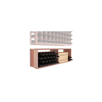 InstaCellar - 10 Column Bin Extender in Premium Redwood Unstained without WineSafe™ Satin Sealant