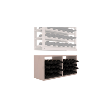 InstaCellar - Baker Bin Extender in Knotty Alder Greywash stained with WineSafe™ Satin Sealant