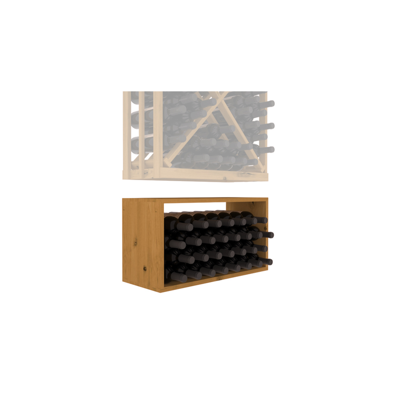 InstaCellar - Full Height Diamond Bin Extender in Knotty Alder Oak stained without WineSafe™ Satin Sealant