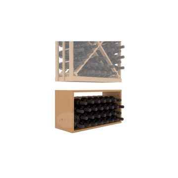 InstaCellar - Full Height Diamond Bin Extender in Ponderosa Pine Oak stained with WineSafe™ Satin Sealant