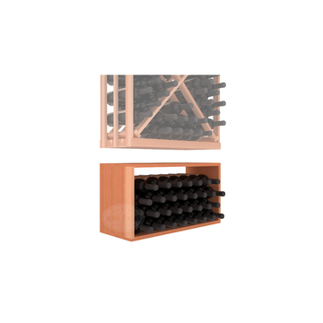 InstaCellar - Full Height Diamond Bin Extender in Premium Redwood Unstained without WineSafe™ Satin Sealant