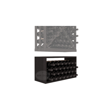 InstaCellar - Full Height Diamond Bin Extender in Premium Redwood Black stained without WineSafe™ Satin Sealant