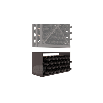 InstaCellar - Full Height Diamond Bin Extender in Premium Redwood Black stained with WineSafe™ Satin Sealant