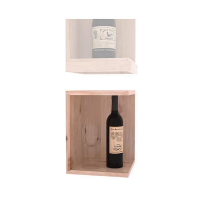 InstaCellar - Quarter Round Bin Extender in Knotty Alder Unstained with WineSafe™ Satin Sealant