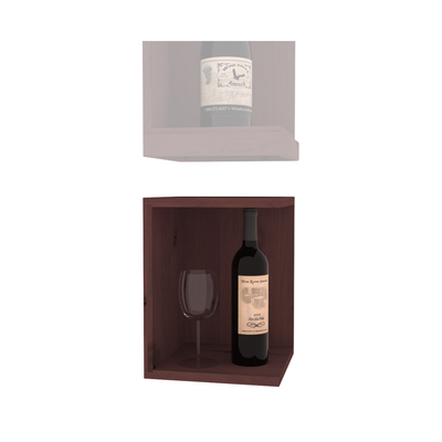 InstaCellar - Quarter Round Bin Extender in Knotty Alder Walnut stained without WineSafe™ Satin Sealant