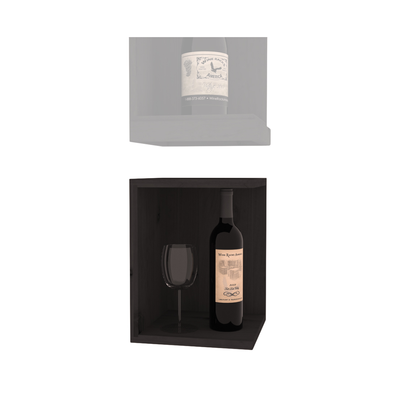 InstaCellar - Quarter Round Bin Extender in Knotty Alder Black stained without WineSafe™ Satin Sealant