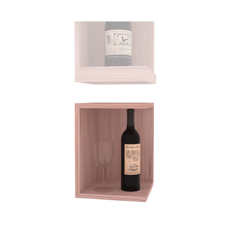 InstaCellar - Quarter Round Bin Extender in Grand Mahogany Unstained without WineSafe™ Satin Sealant