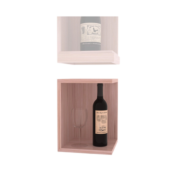 InstaCellar - Quarter Round Bin Extender in Grand Mahogany Unstained with WineSafe™ Satin Sealant