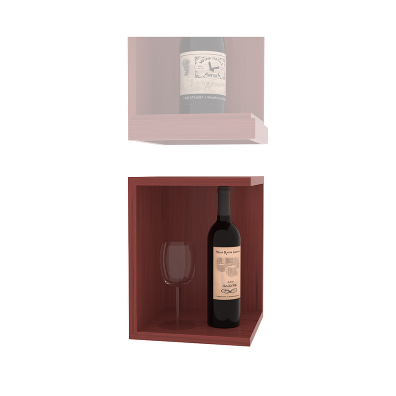 InstaCellar - Quarter Round Bin Extender in Grand Mahogany Cherry stained with WineSafe™ Satin Sealant