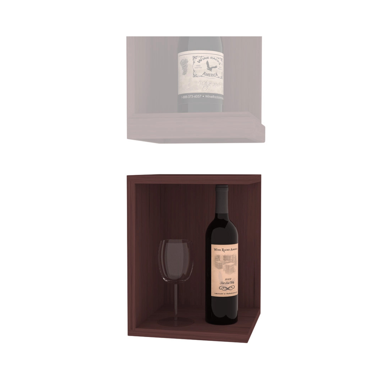 InstaCellar - Quarter Round Bin Extender in Grand Mahogany Walnut stained without WineSafe™ Satin Sealant