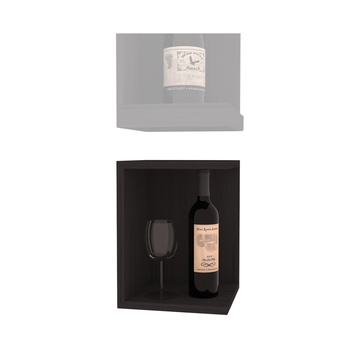 InstaCellar - Quarter Round Bin Extender in Grand Mahogany Black stained without WineSafe™ Satin Sealant