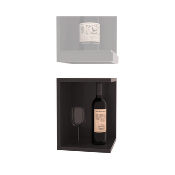 InstaCellar - Quarter Round Bin Extender in Grand Mahogany Black stained with WineSafe™ Satin Sealant