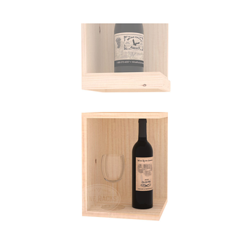 InstaCellar - Quarter Round Bin Extender in Ponderosa Pine Unstained without WineSafe™ Satin Sealant