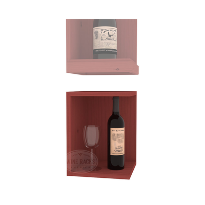 InstaCellar - Quarter Round Bin Extender in Ponderosa Pine Cherry stained without WineSafe™ Satin Sealant