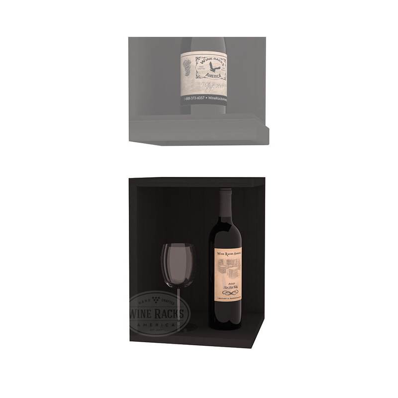 InstaCellar - Quarter Round Bin Extender in Premium Redwood Black stained without WineSafe™ Satin Sealant