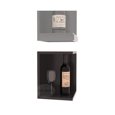 InstaCellar - Quarter Round Bin Extender in Premium Redwood Black stained with WineSafe™ Satin Sealant