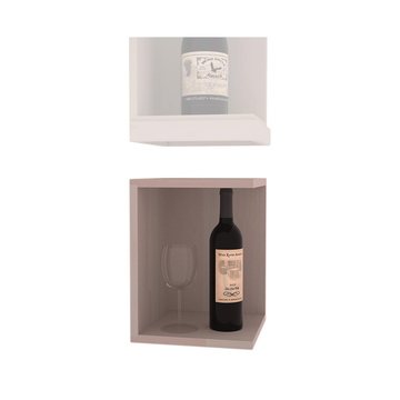 InstaCellar - Quarter Round Bin Extender in Premium Redwood Greywash stained with WineSafe™ Satin Sealant