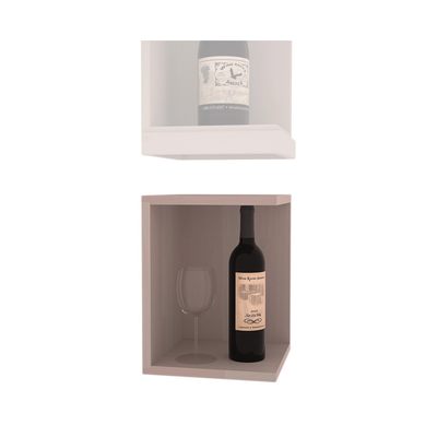 InstaCellar - Quarter Round Bin Extender in Premium Redwood Greywash stained with WineSafe™ Satin Sealant