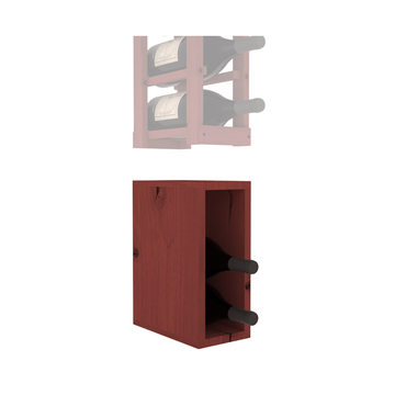 InstaCellar - 1 Column Magnum Bin Extender in Knotty Alder Cherry stained without WineSafe™ Satin Sealant