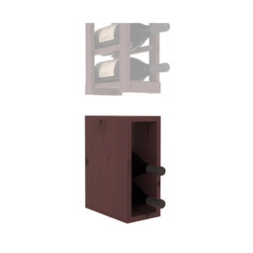 InstaCellar - 1 Column Magnum Bin Extender in Knotty Alder Walnut stained with WineSafe™ Satin Sealant