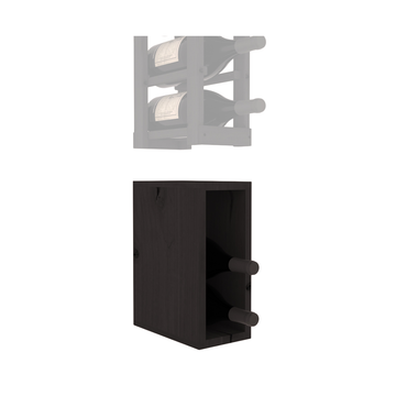 InstaCellar - 1 Column Magnum Bin Extender in Knotty Alder Black stained without WineSafe™ Satin Sealant