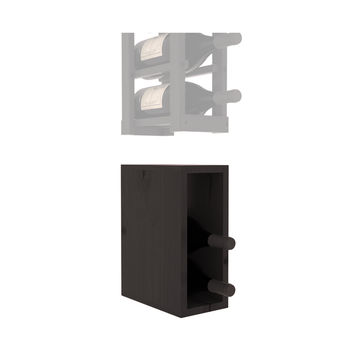 InstaCellar - 1 Column Magnum Bin Extender in Knotty Alder Black stained with WineSafe™ Satin Sealant
