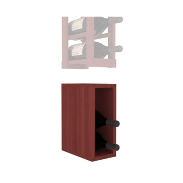 InstaCellar - 1 Column Magnum Bin Extender in Grand Mahogany Cherry stained without WineSafe™ Satin Sealant