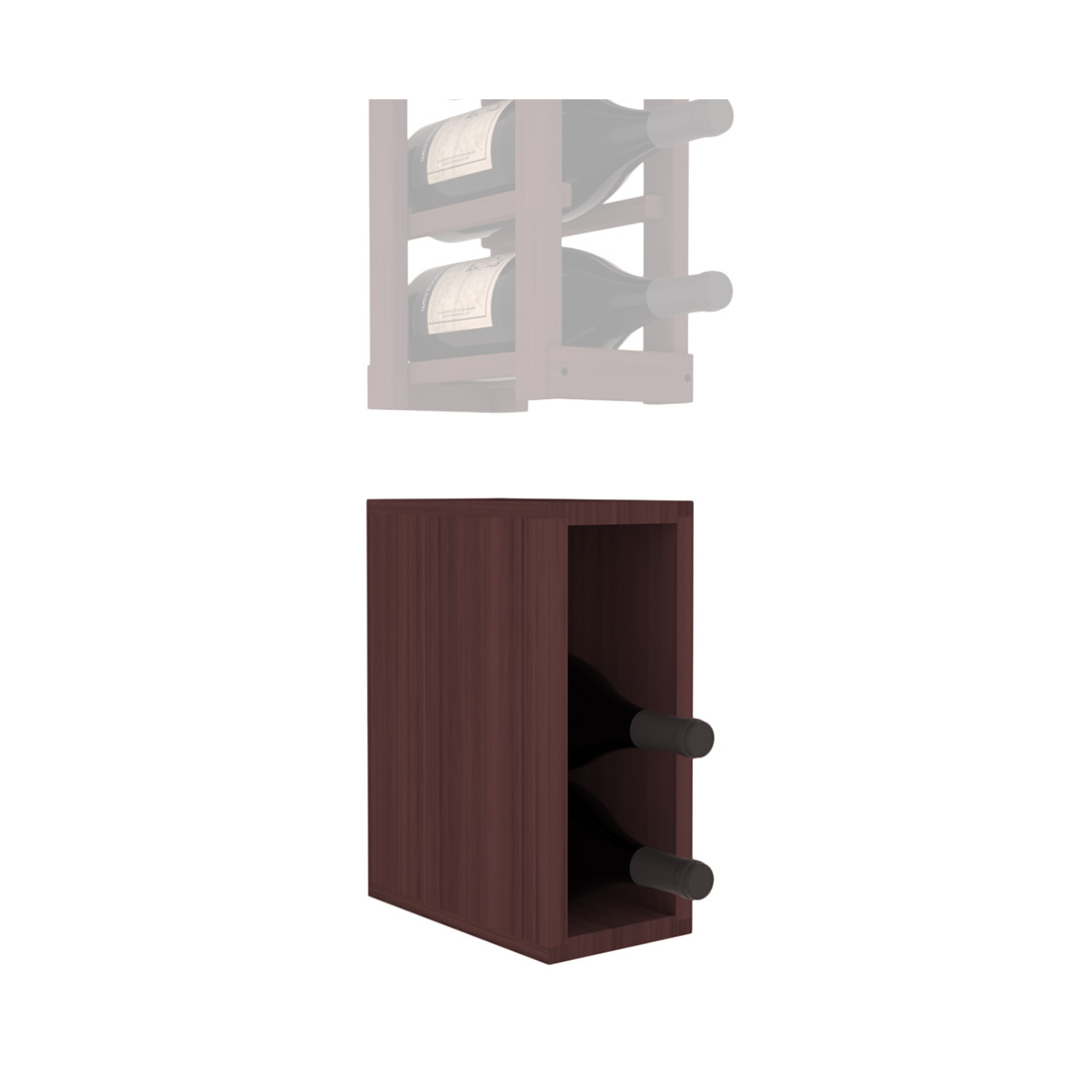 InstaCellar - 1 Column Magnum Bin Extender in Grand Mahogany Walnut stained without WineSafe™ Satin Sealant