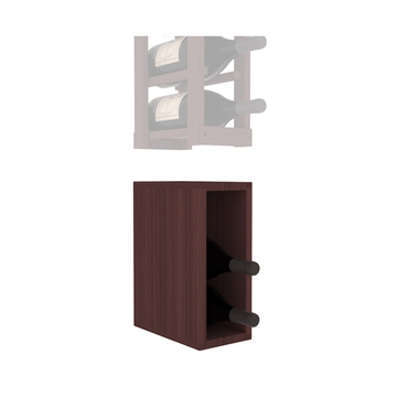 InstaCellar - 1 Column Magnum Bin Extender in Grand Mahogany Walnut stained without WineSafe™ Satin Sealant