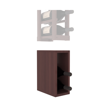 InstaCellar - 1 Column Magnum Bin Extender in Grand Mahogany Walnut stained with WineSafe™ Satin Sealant