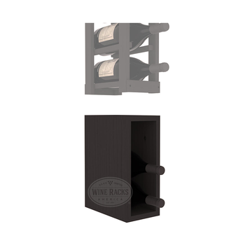 InstaCellar - 1 Column Magnum Bin Extender in Ponderosa Pine Black stained without WineSafe™ Satin Sealant