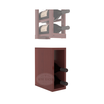 InstaCellar - 1 Column Magnum Bin Extender in Premium Redwood Cherry stained with WineSafe™ Satin Sealant