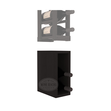InstaCellar - 1 Column Magnum Bin Extender in Premium Redwood Black stained without WineSafe™ Satin Sealant