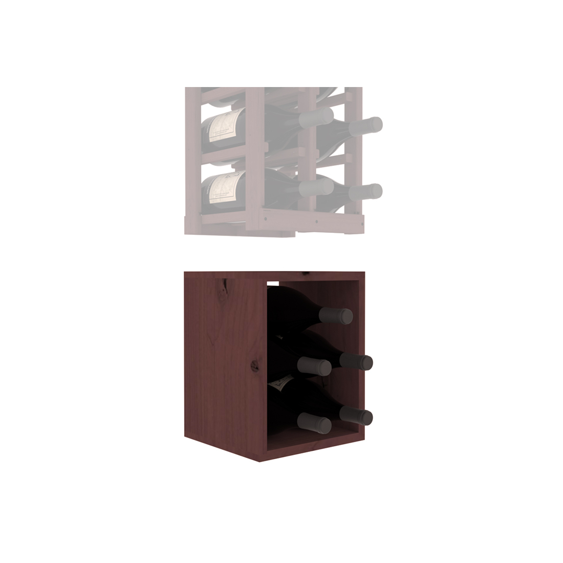 InstaCellar - 2 Column Magnum Bin Extender in Knotty Alder Walnut stained without WineSafe™ Satin Sealant