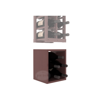 InstaCellar - 2 Column Magnum Bin Extender in Ponderosa Pine Walnut stained with WineSafe™ Satin Sealant