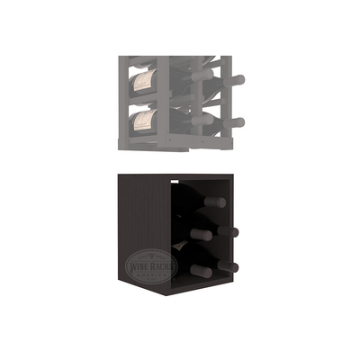 InstaCellar - 2 Column Magnum Bin Extender in Ponderosa Pine Black stained without WineSafe™ Satin Sealant