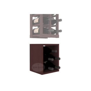 InstaCellar - 2 Column Magnum Bin Extender in Premium Redwood Walnut stained without WineSafe™ Satin Sealant